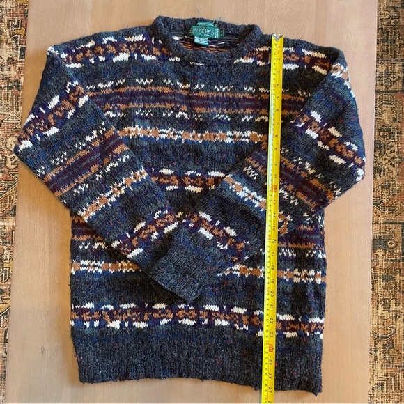 Men's Vintage Britches Hand Knit Wool Multicolor Patterned Sweater - Picture 6 of 8